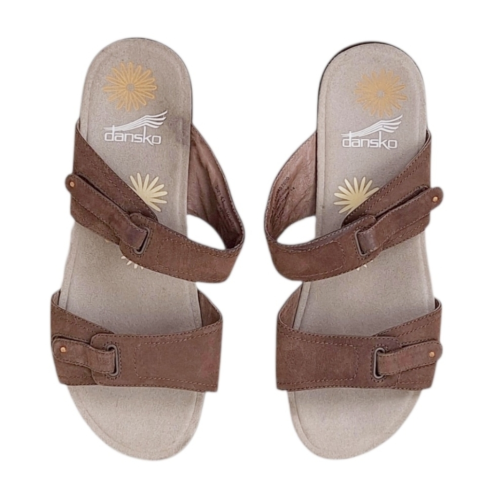 Dansko Brown Nubuck Suede Comfort Sandals 41  10.5